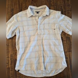 Quiksilver Men's Plaid Button Down Shirt Size Large